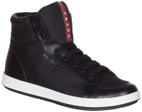 sneakers prada sale|high top black prada sneakers.